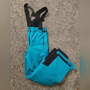 Killktec Teal KiDs Snow Ski Bib Pants with Suspenders